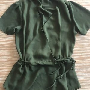 Green wrap top